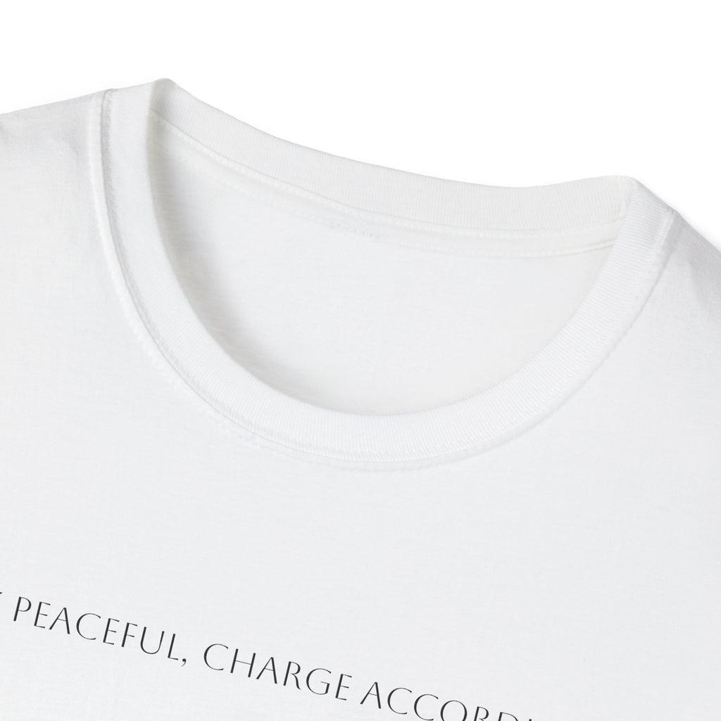 Look peaceful, charge accordingly