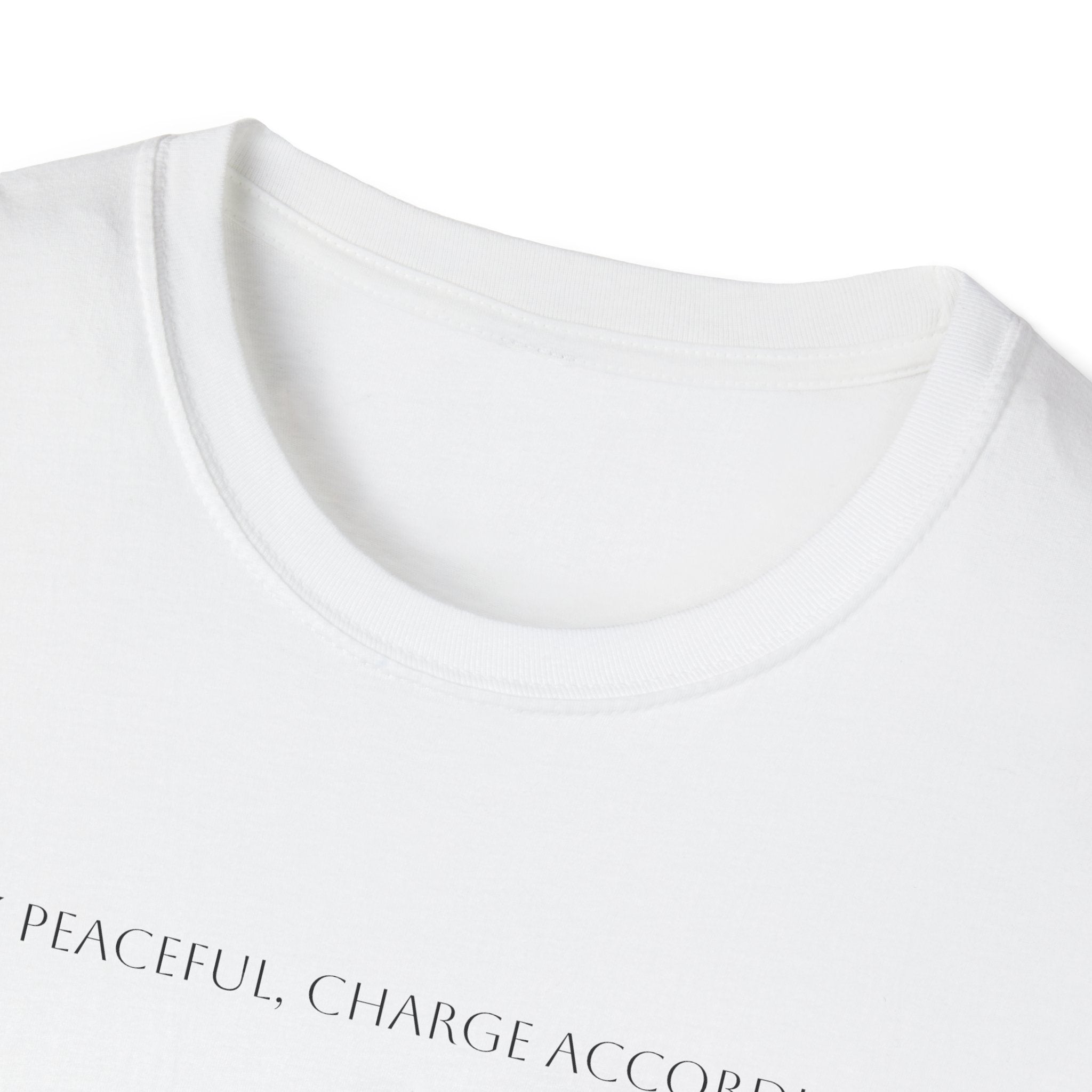 Look peaceful, charge accordingly